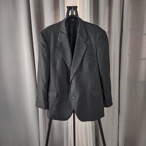 Kilburne and Finch Men's Gray Two Button Wool Blend Suit Jacket, Size 44S